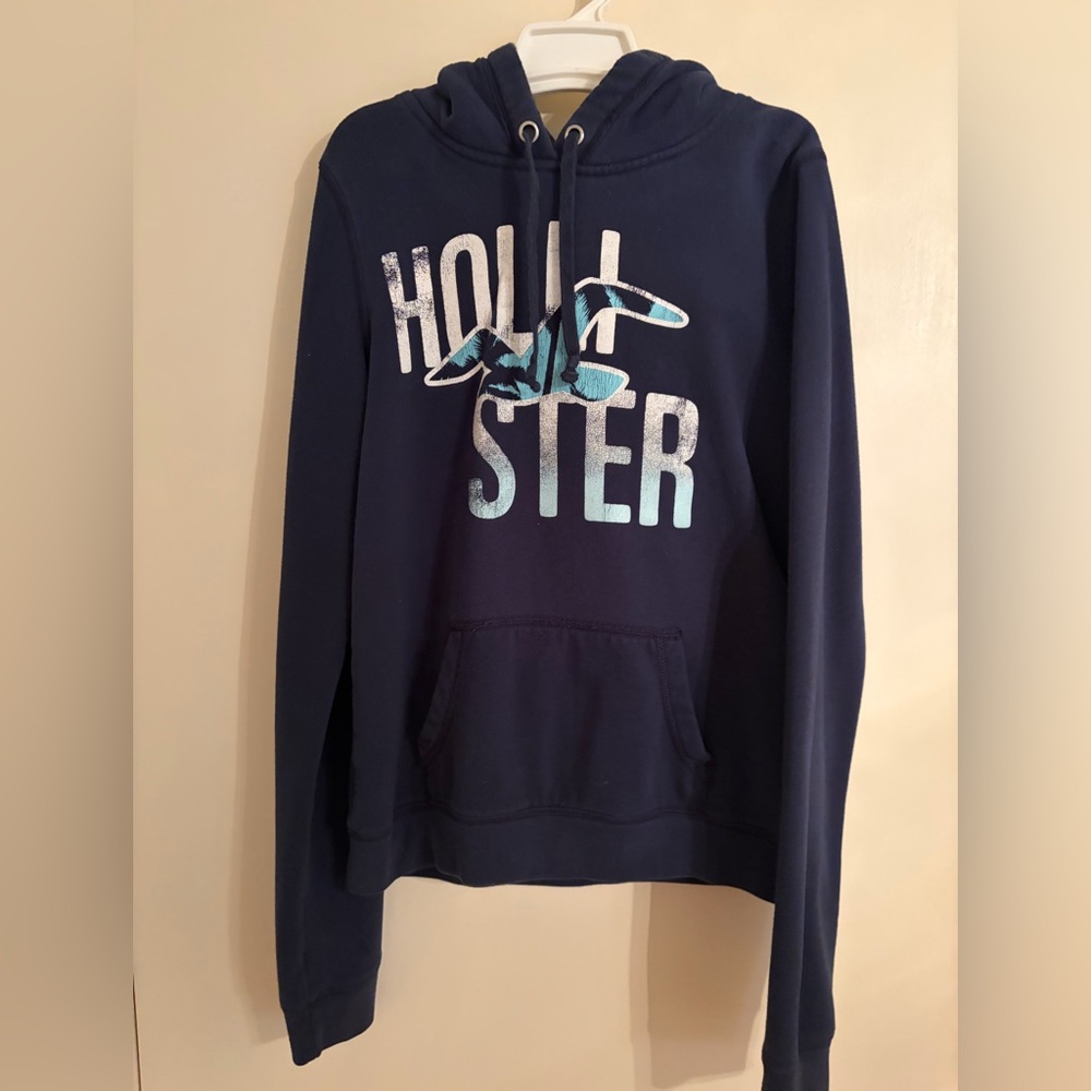 Hollister Dark Blue Sweatshirt with Logo